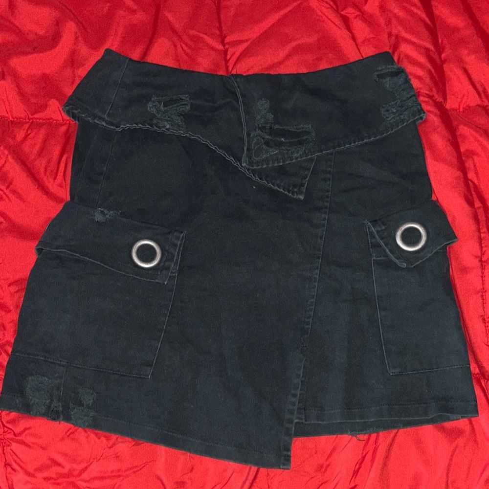 Carmar Dark Green Skirt with Pocket Details